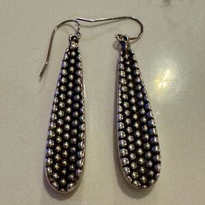 Simon Sebbag Sterling  Silver Beaded Teardrop Earrings